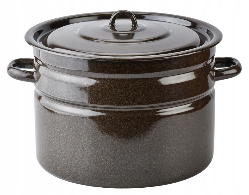 Garnek emaliowany Igmar 25 L z pokrywką – do bigosu, zup i przetworów